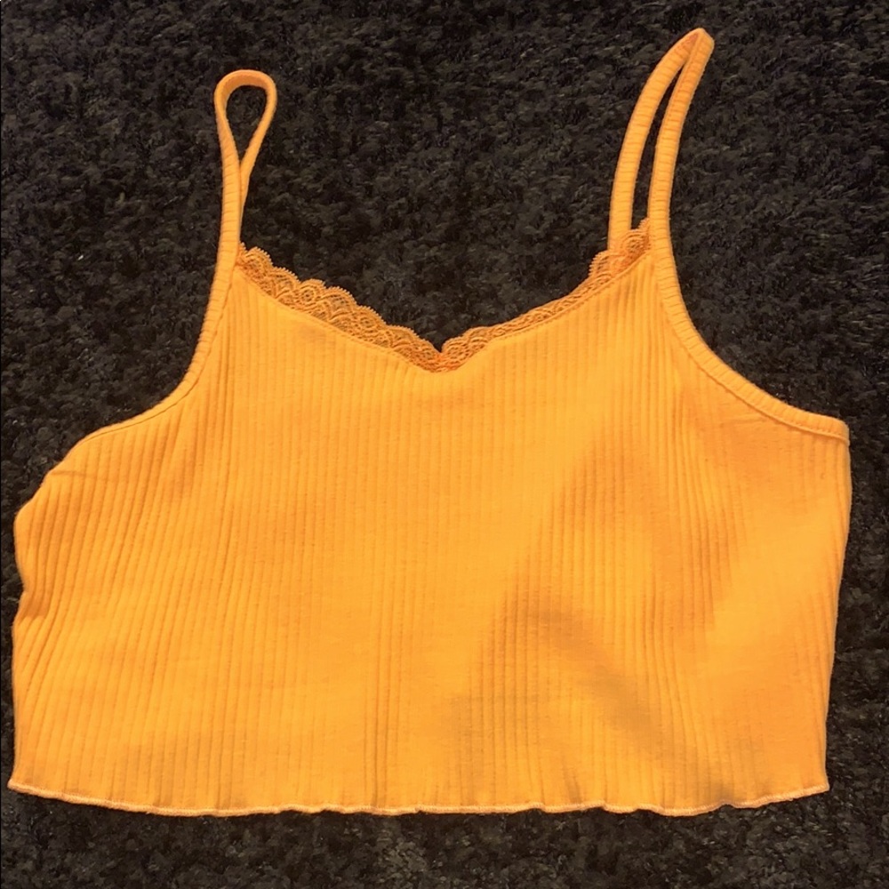 orange crop top